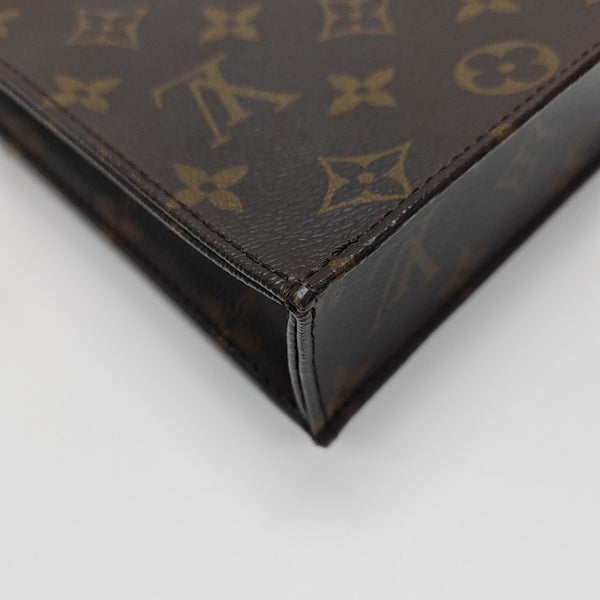 SAC PLAT Mini Monogram Coated Canvas Brown