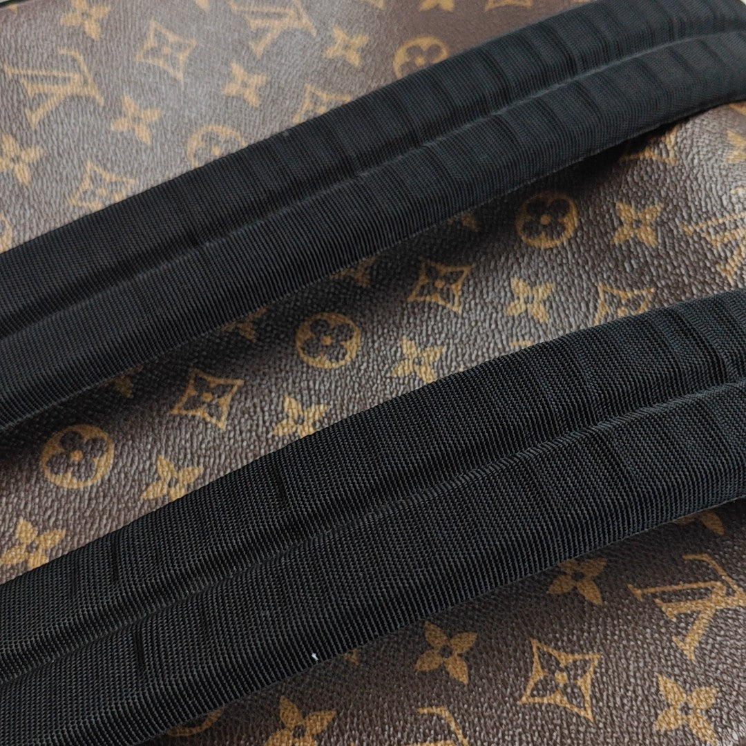 JOSH Monogram Coated Canvas Brown