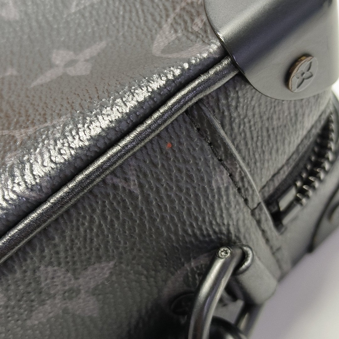 SOFT TRUNK Mini Monogram Coated Canvas Black