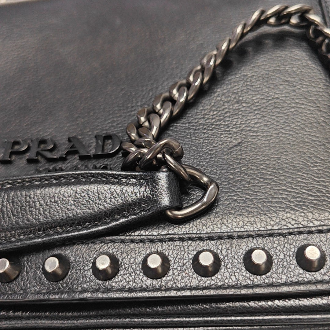 Calfskin Shoulder Bag Black