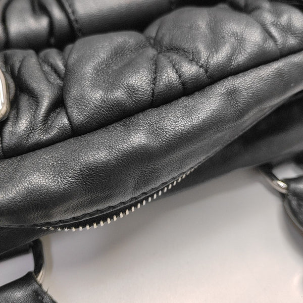 Quilted Lambskin Shoulder Bag Black