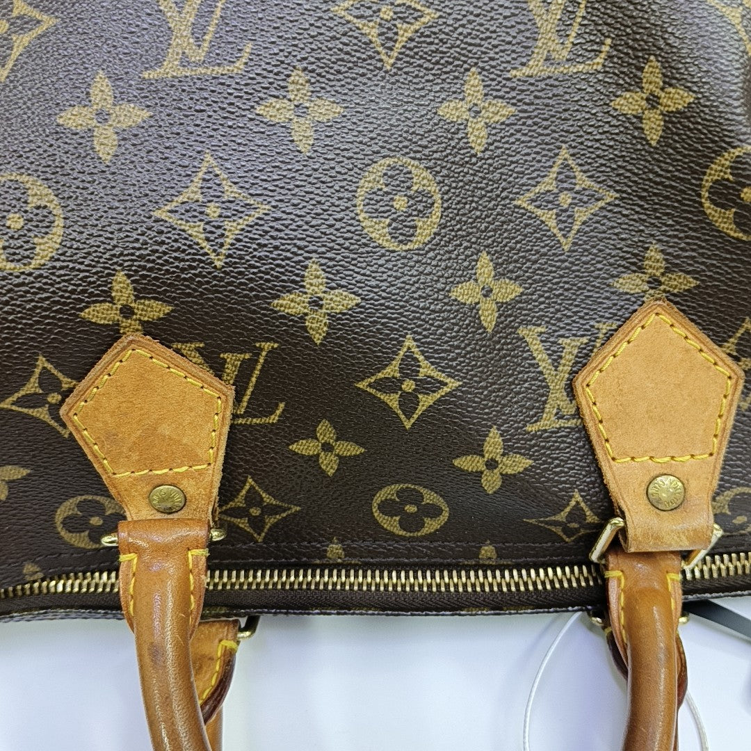 SPEEDY 35 Lona Revestida Monogram Marrón