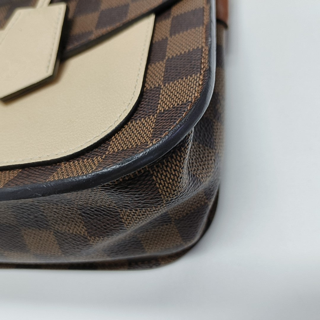 BEAUMARCHAIS Damier Ebene Coated Canvas Brown