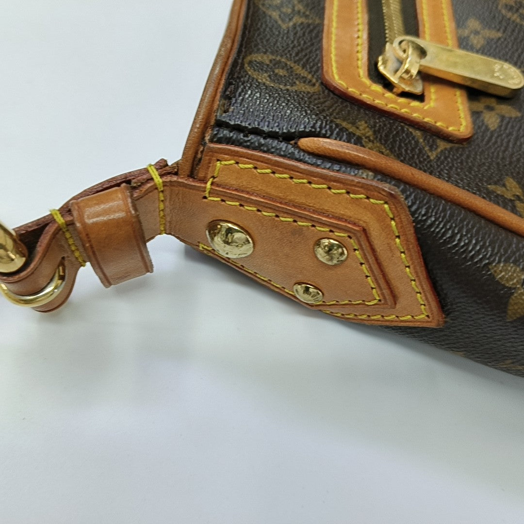HUDSON GM Monogram Coated Canvas Brown