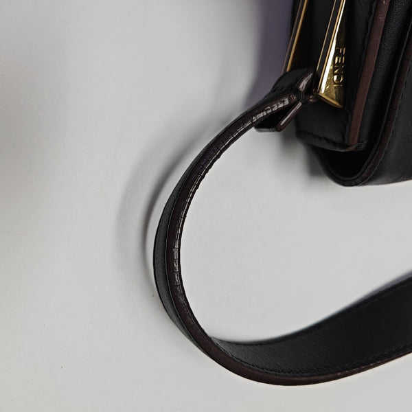Calfskin Shoulder Bag Black