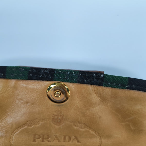 Quilted Canvas Shoulder Bag Green