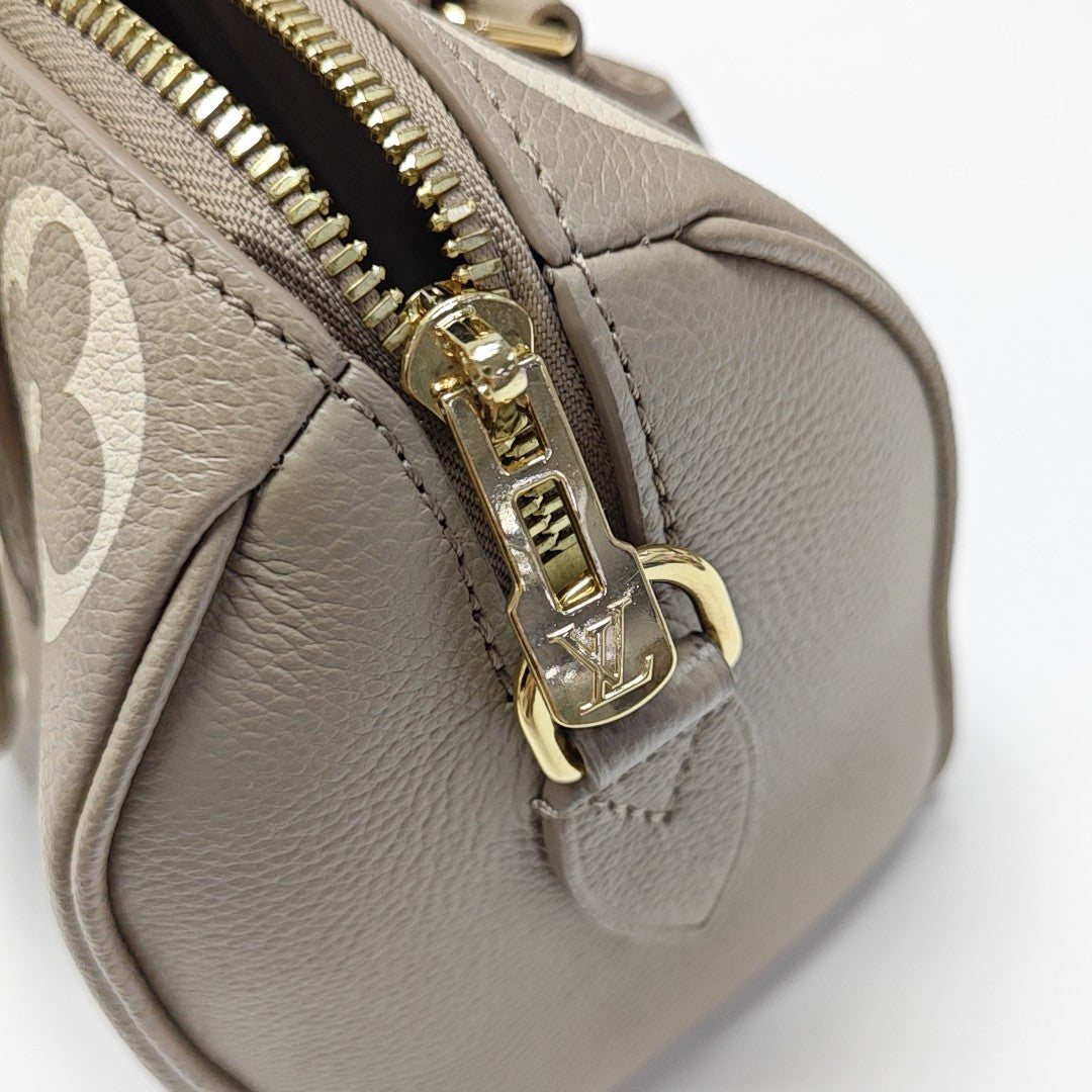 SPEEDY 20 Monogram Calfskin Gray