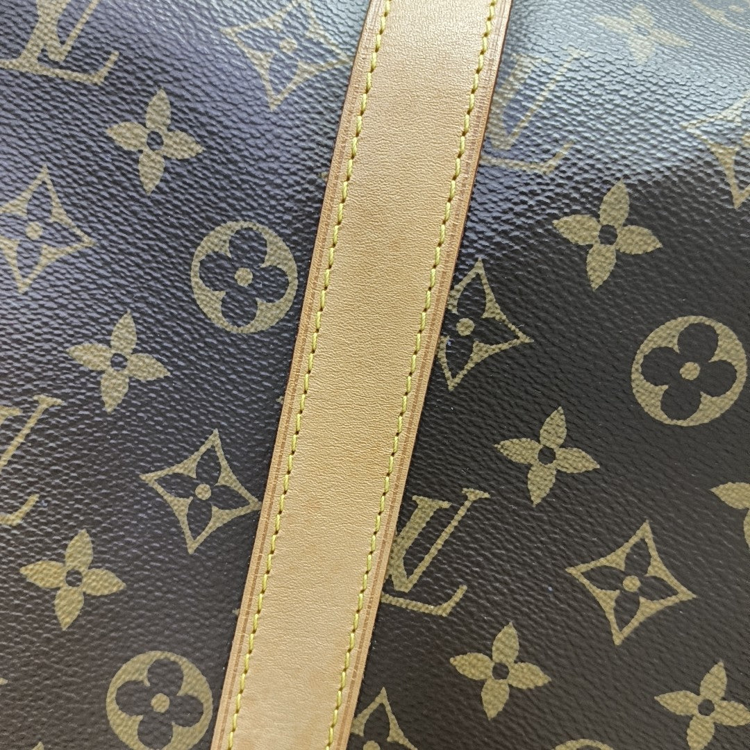 KEEPALL 45 Monogram Coated Canvas Brown