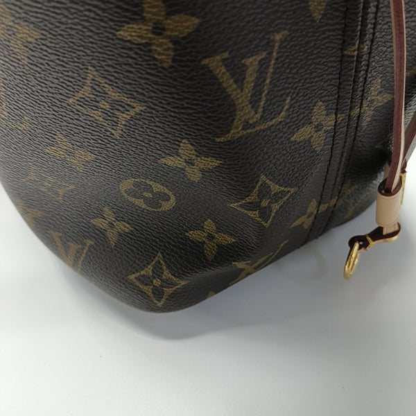 NEVERFULL MM Monogram Coated Canvas Brown