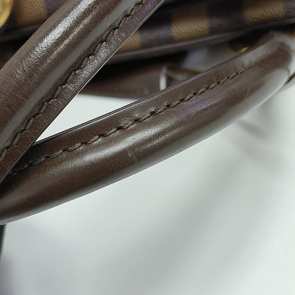 DUOMO Damier Ebene Coated Canvas Brown