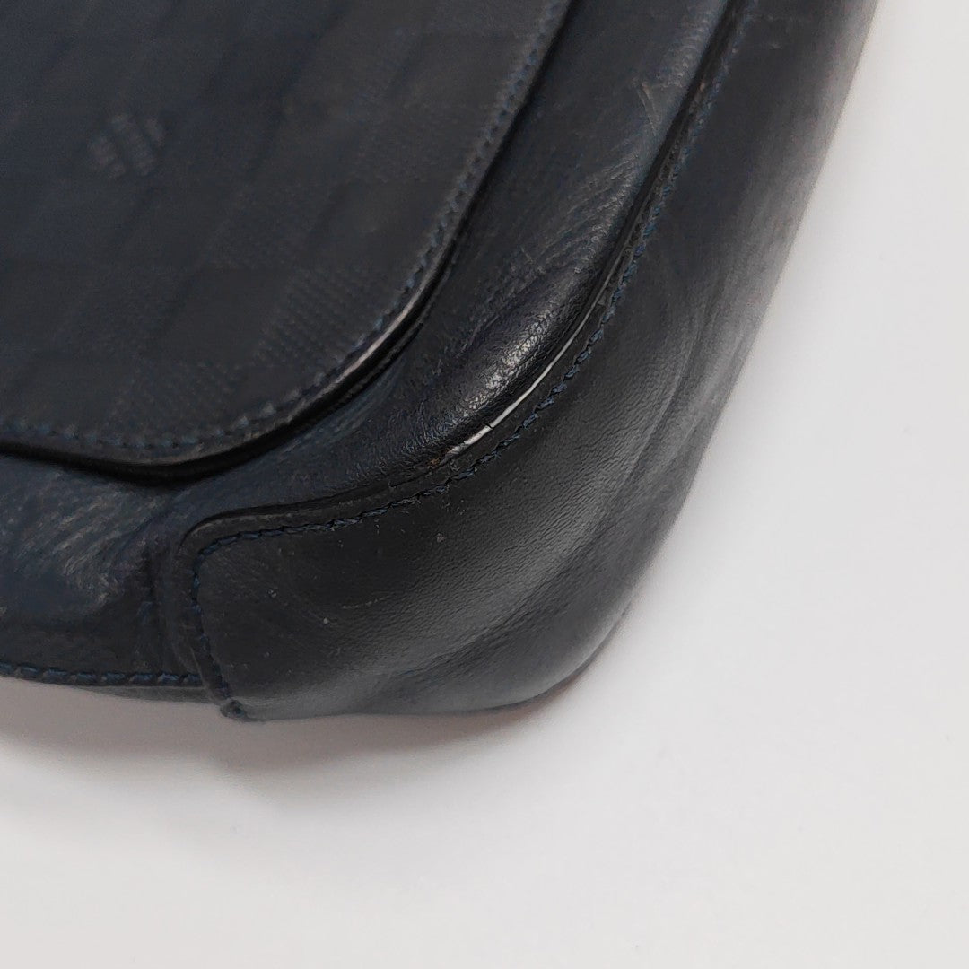 DISTRICT Damier Calfskin Blue