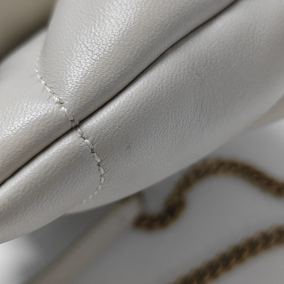 PUFFER Mini Quilted Lambskin White