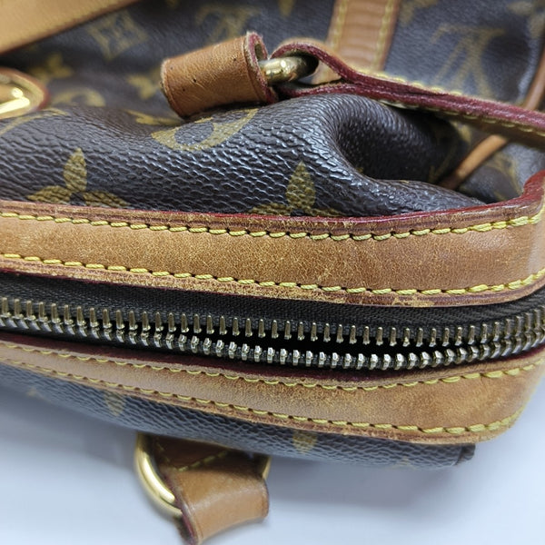 STRESA Monogram Coated Canvas Brown