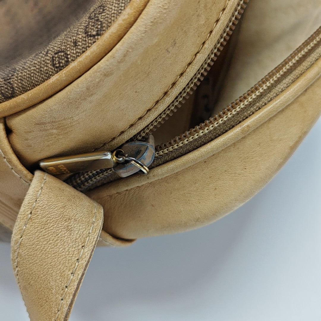 Monogram Coated Canvas Shoulder Bag Brown