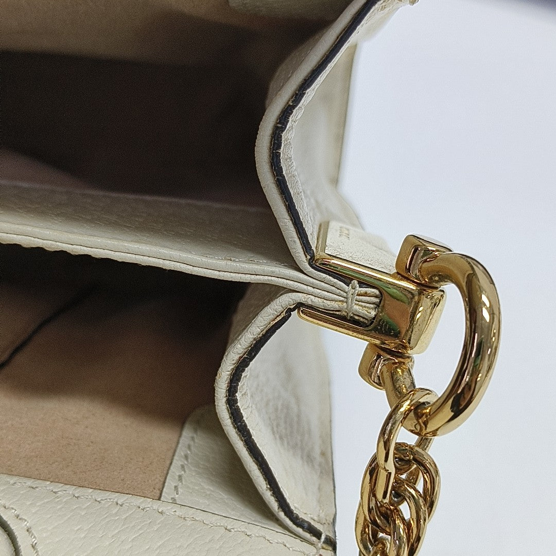 Ophidia Small Calfskin White