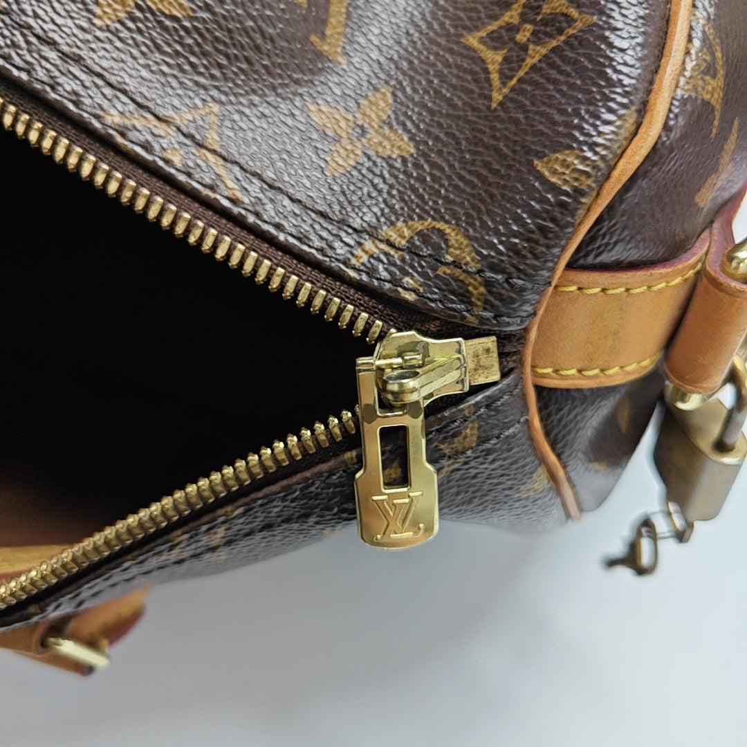 SPEEDY 35 Monogram Coated Canvas Brown