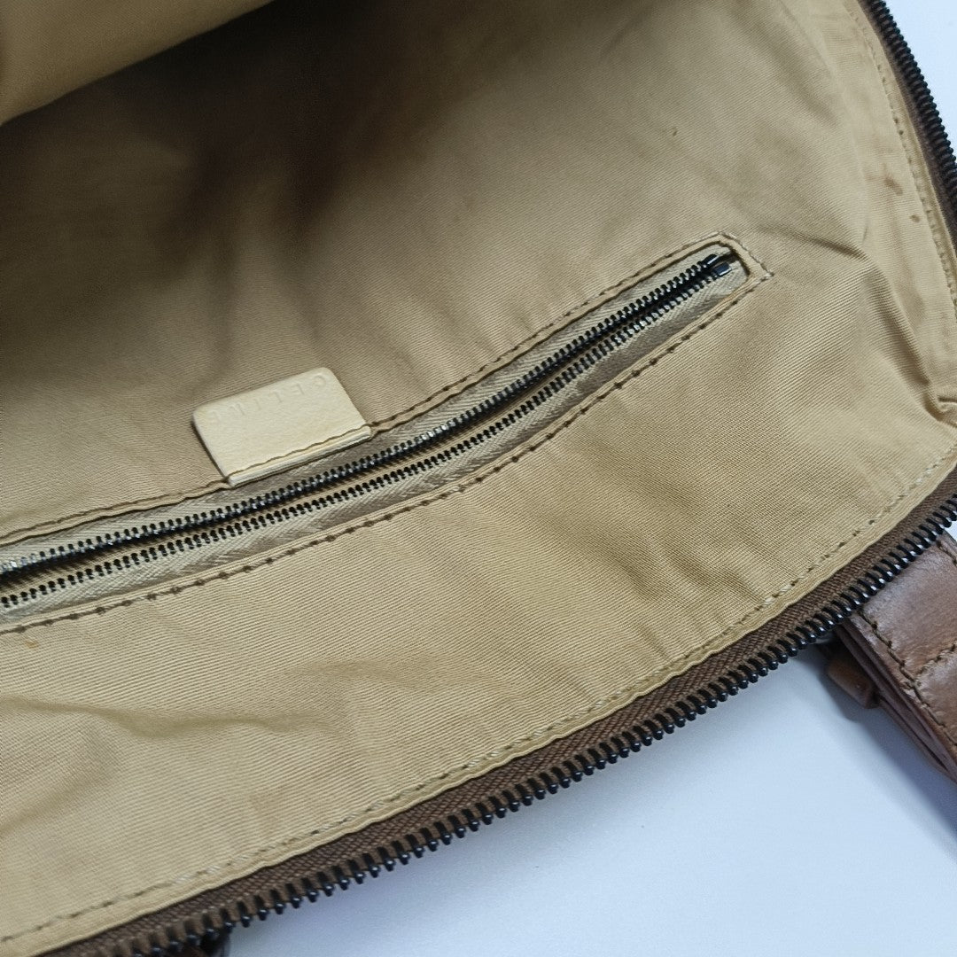 Calfskin Top Handle Bag Beige