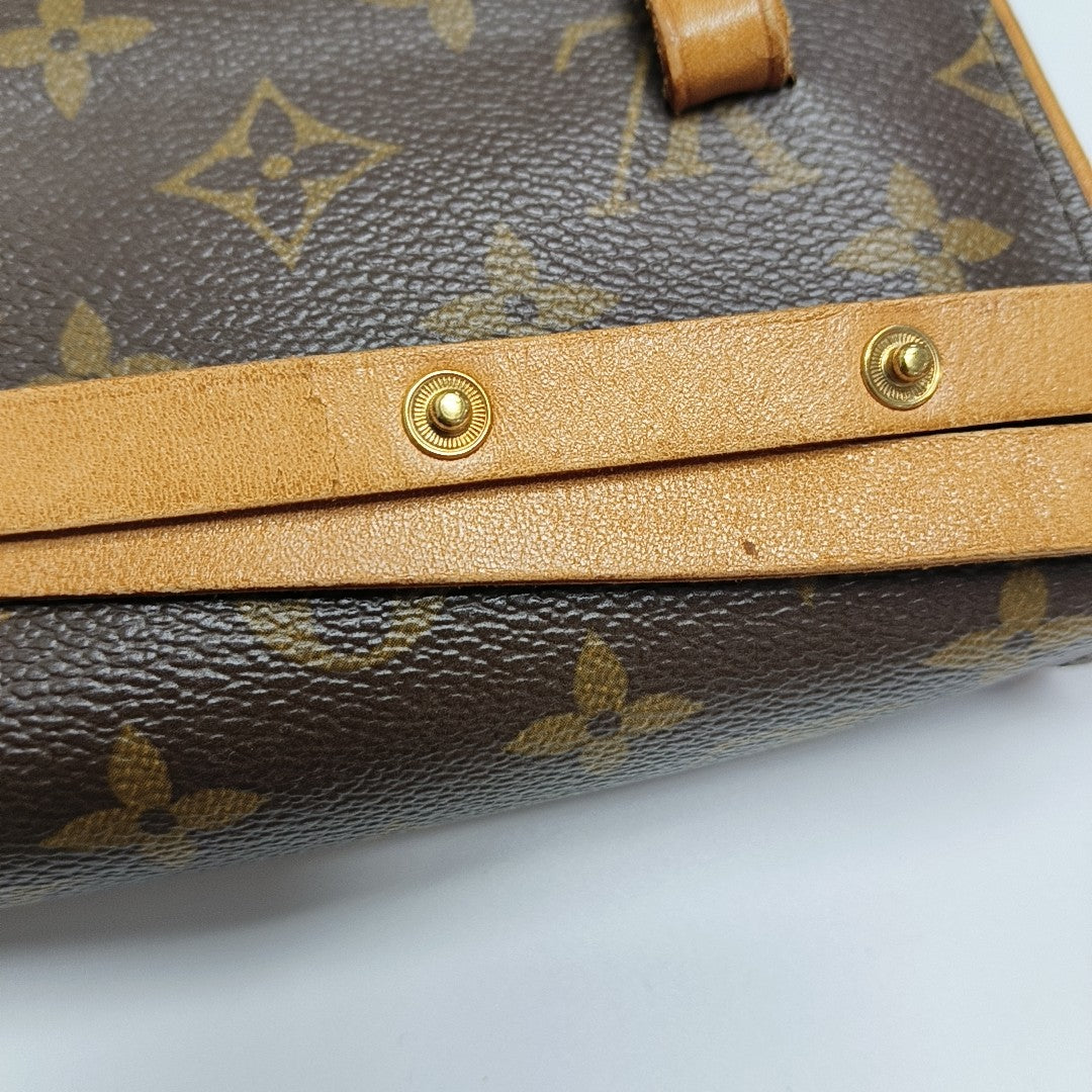 FLORENTINE Monogram Coated Canvas Brown