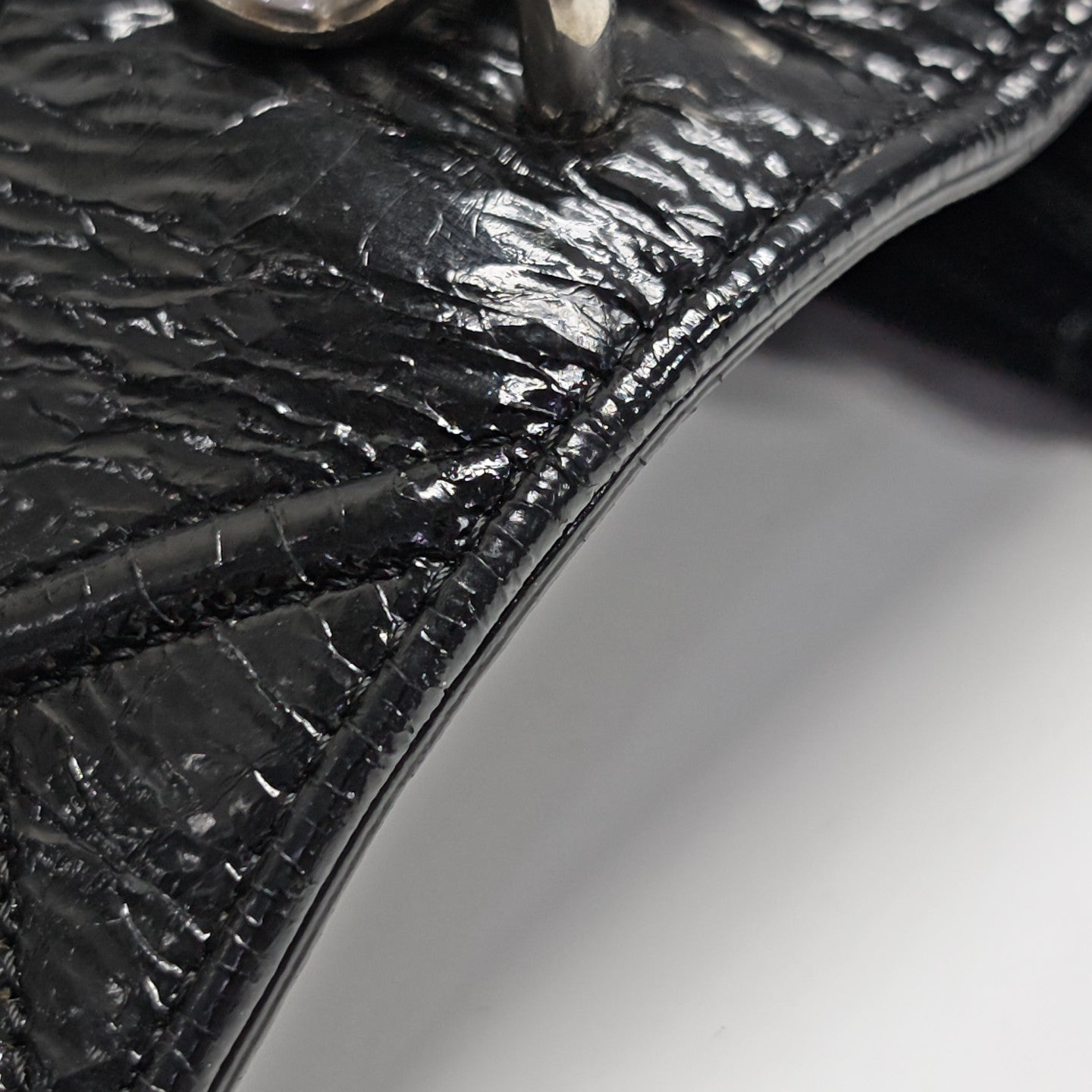 Cannage Calfskin Shoulder Bag Black
