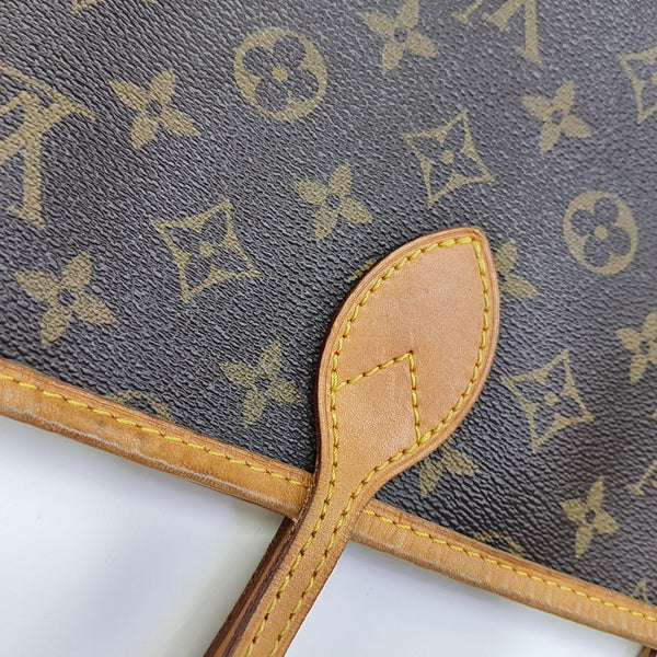 NEVERFULL GM Monogram Coated Canvas Brown