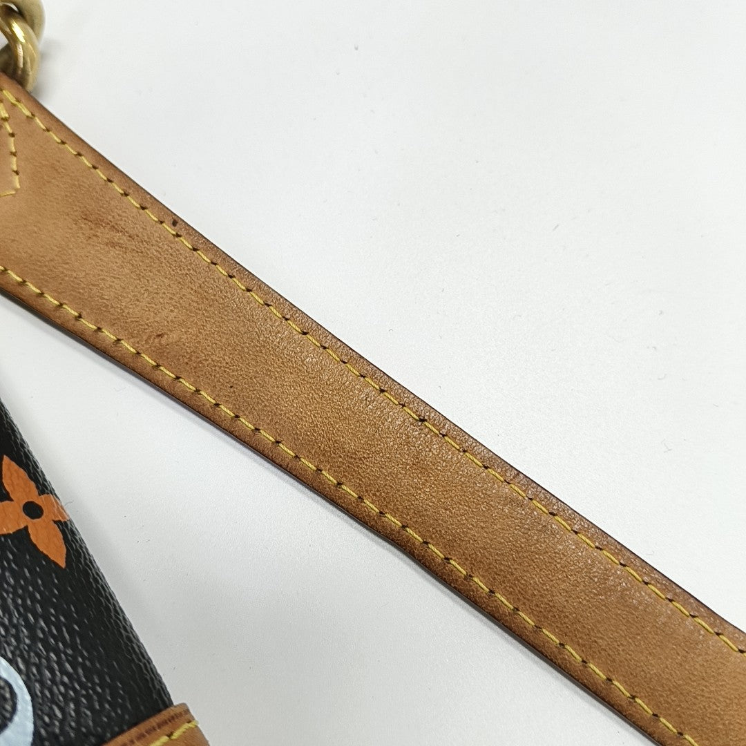 ANNIE Monogram Coated Canvas Black