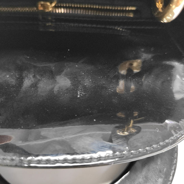 Lady Dior Mini Cannage Patent Leather Black