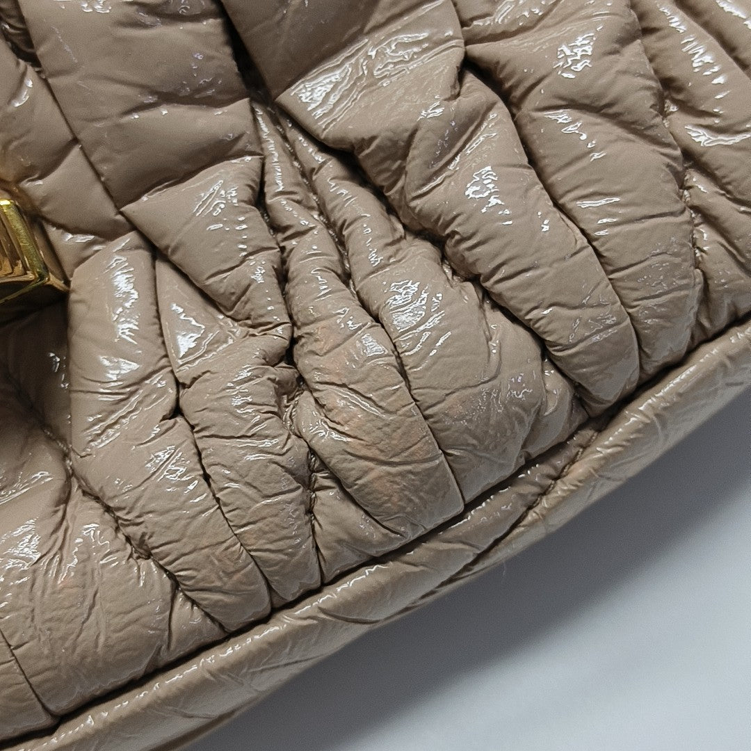 Patent Leather Top Handle Bag Pink