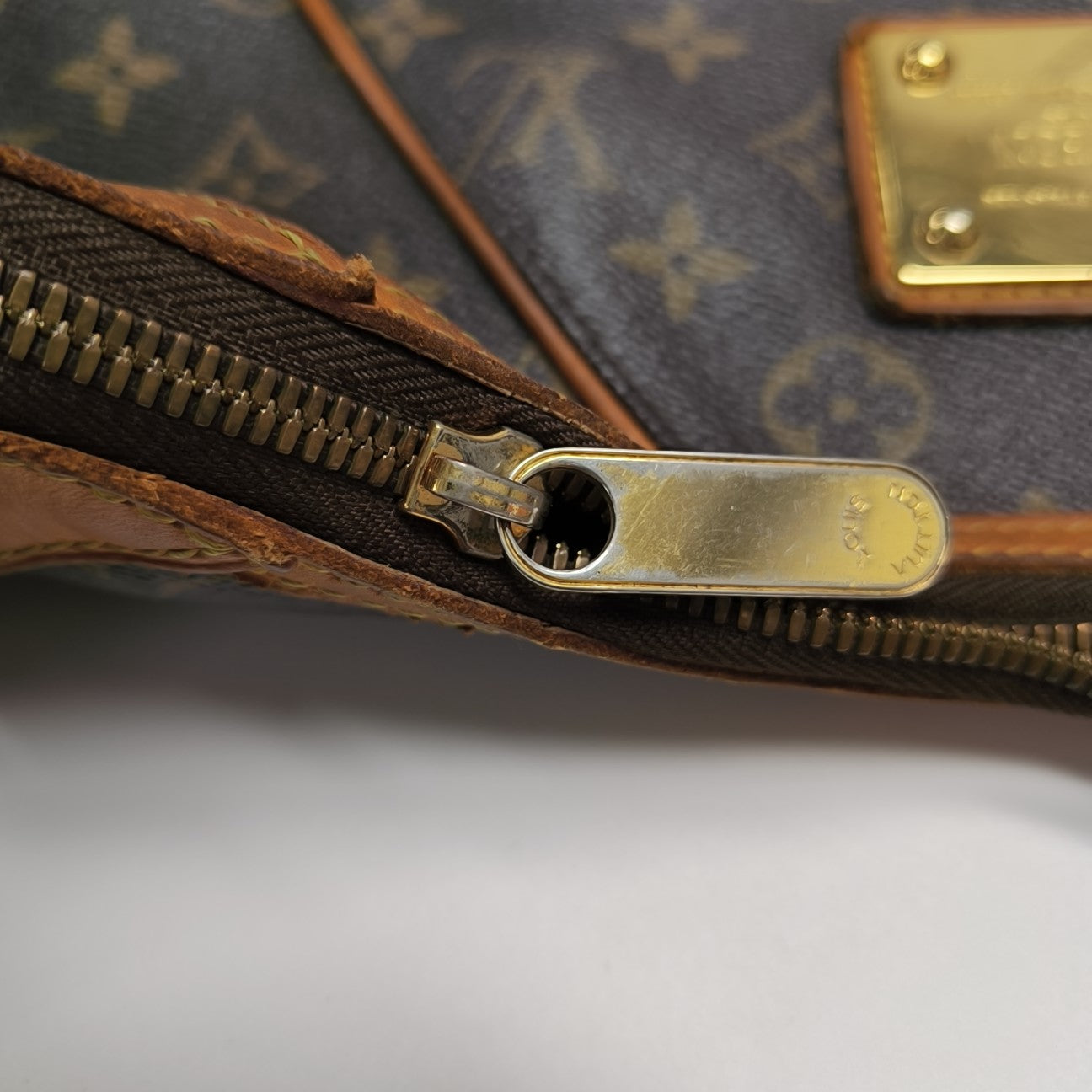 VINTAGE THAMES GM Monogram Coated Canvas Brown