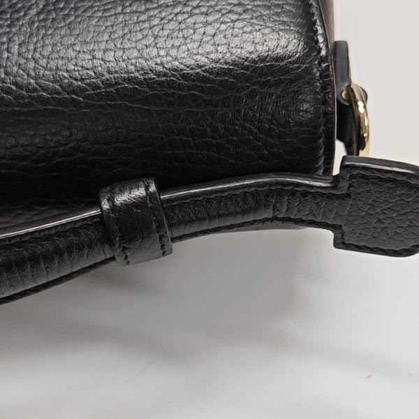 Interlocking G Large Calfskin Black