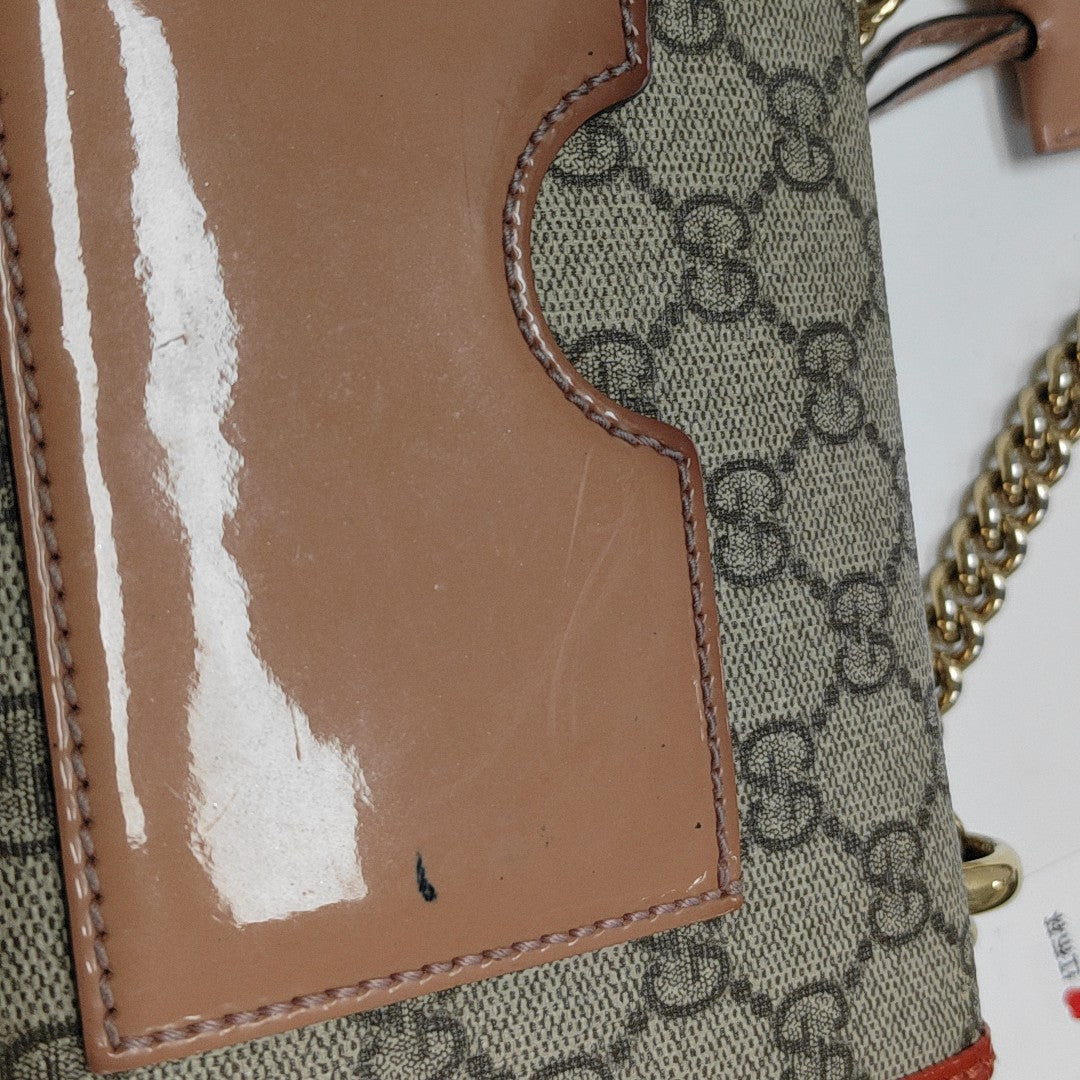Padlock Small Monogram Coated Canvas Beige