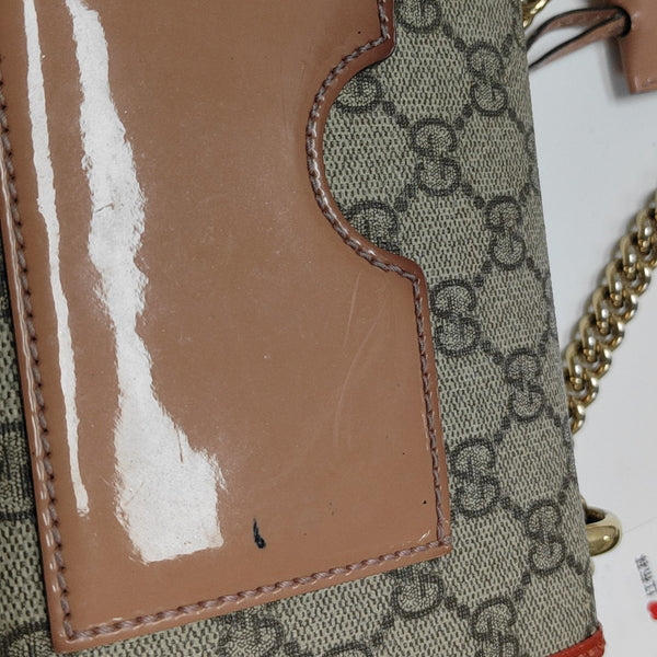 Padlock Small Monogram Coated Canvas Beige