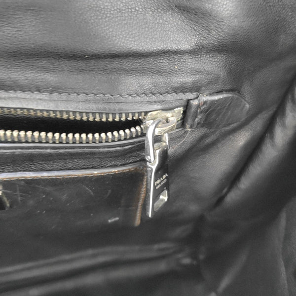 Calfskin Top Handle Bag Brown