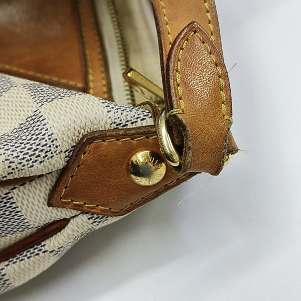 SIRACUSA MM Damier Azur Coated Canvas White