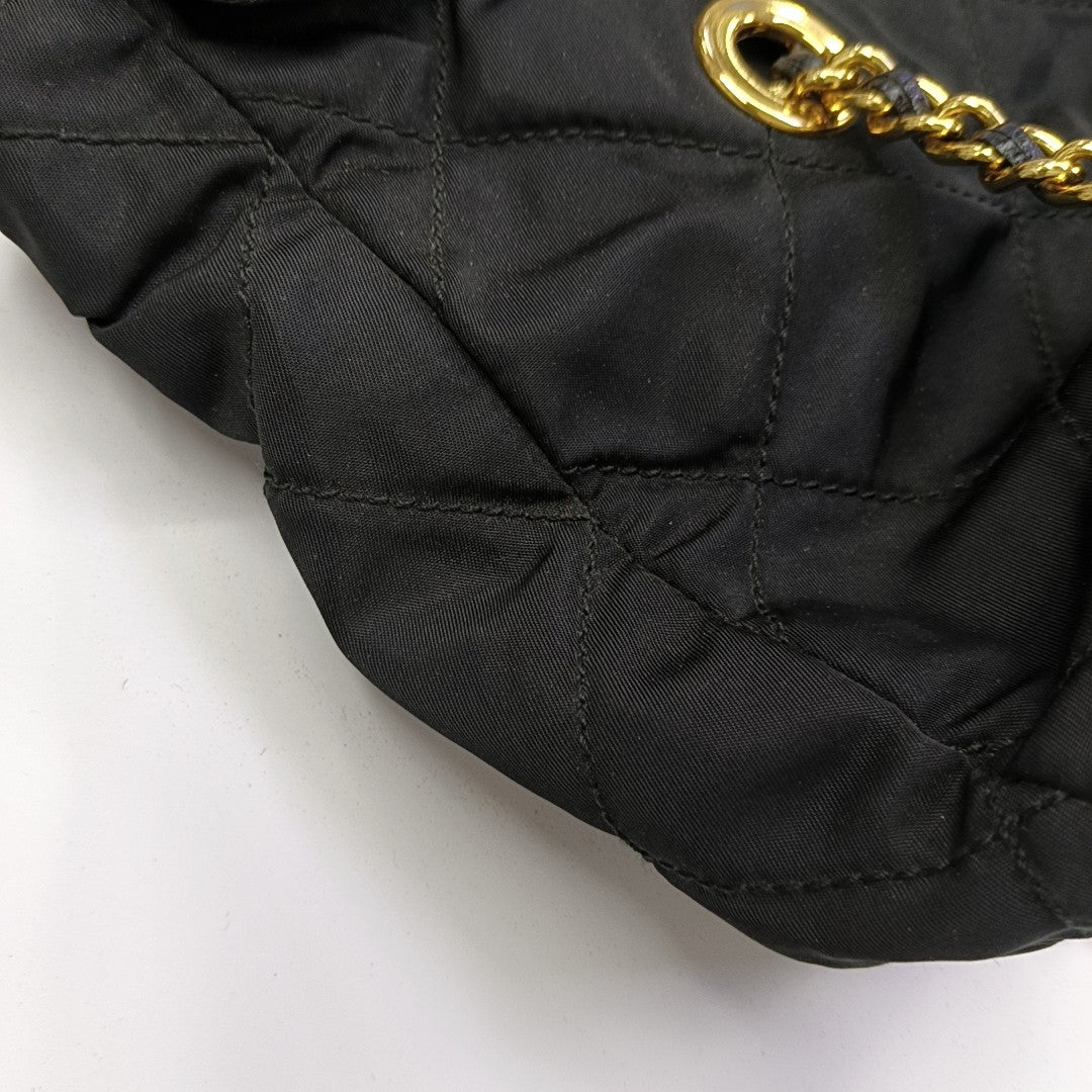 Nylon Quilted Nylon Black