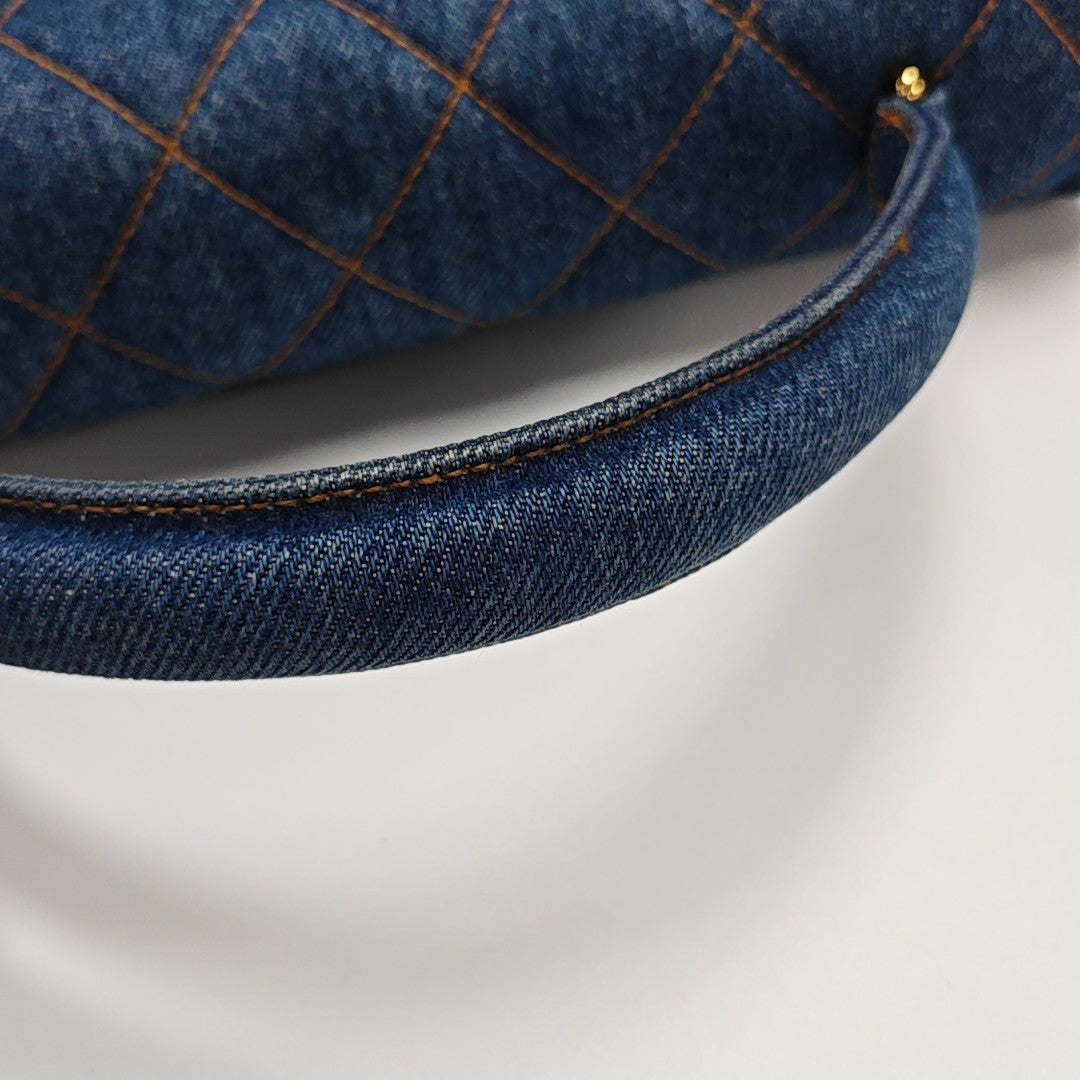 VINTAGE KELLY Quilted Denim Blue