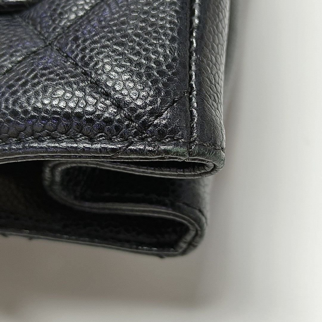 CHANEL GST Large Quilted Grained Calfskin Black