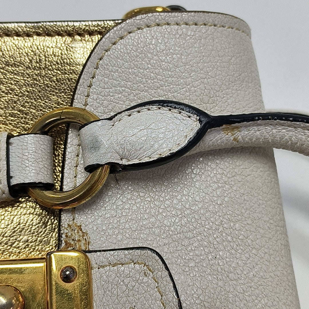 Calfskin Shoulder Bag Gold