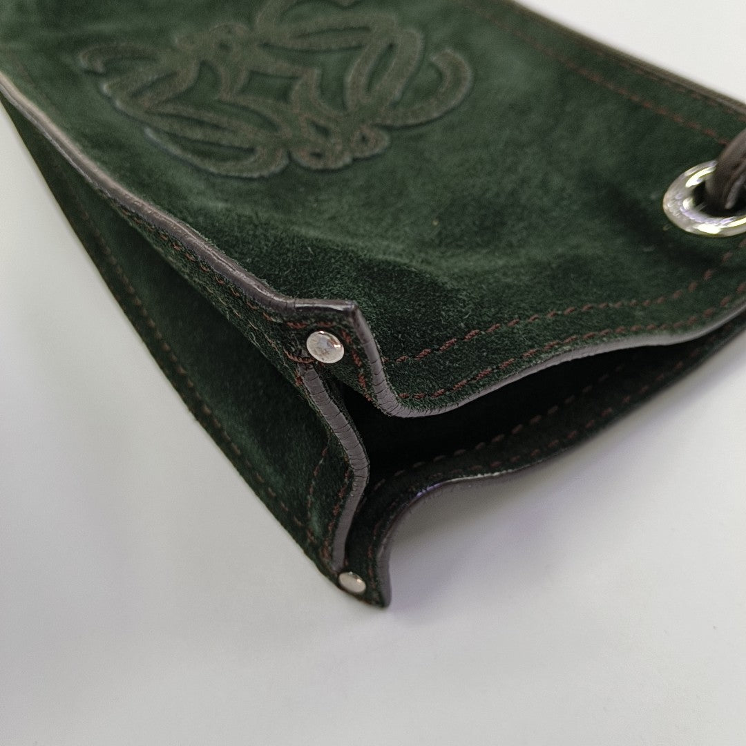 Suede Shoulder Bag Green
