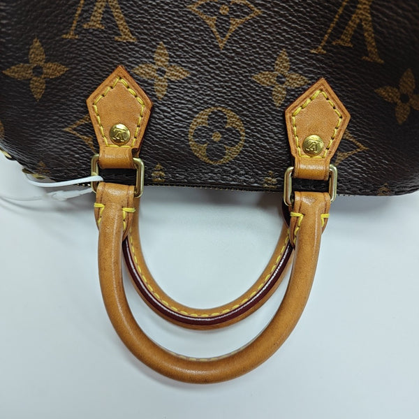 SPEEDY Nano Monogram Coated Canvas Brown