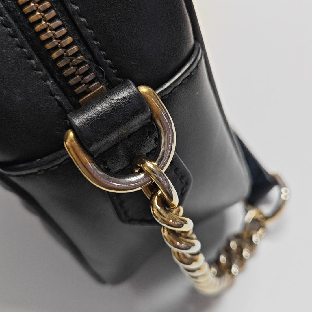 GG Marmont Small Quilted Calfskin Black