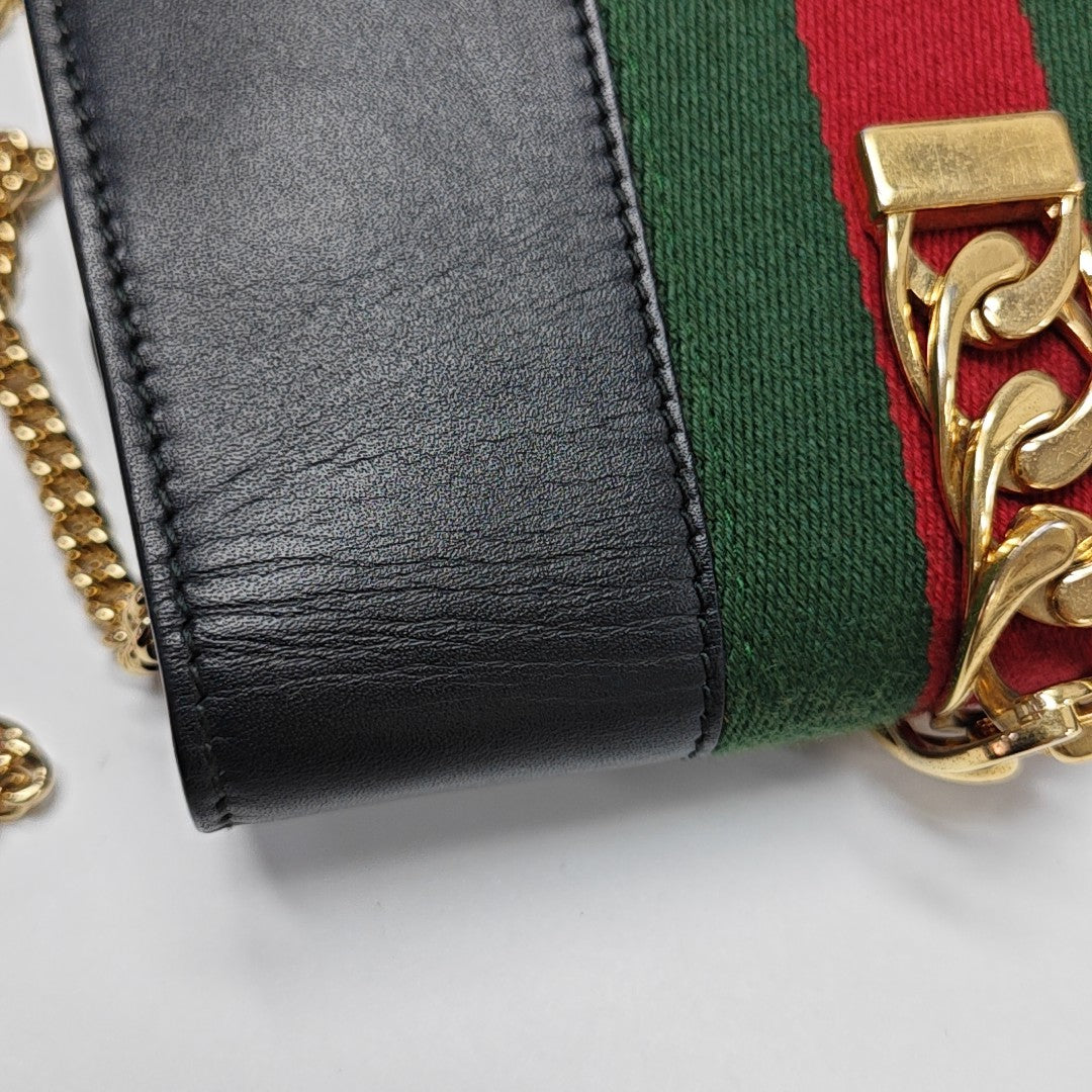 Sylvie Super Mini Calfskin Black