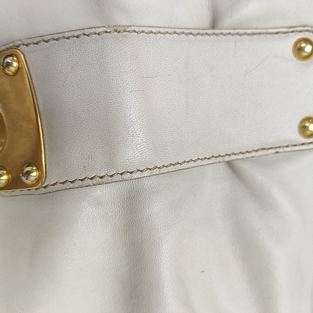 Miu Coffer Quilted Lambskin Beige