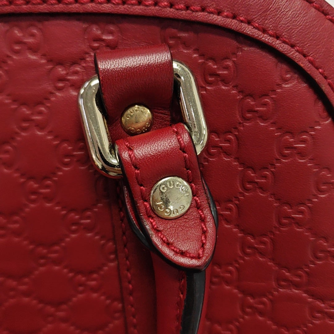 Microguccissima Monogram Calfskin Red