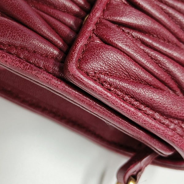 Quilted Lambskin Crossbody Bag Red