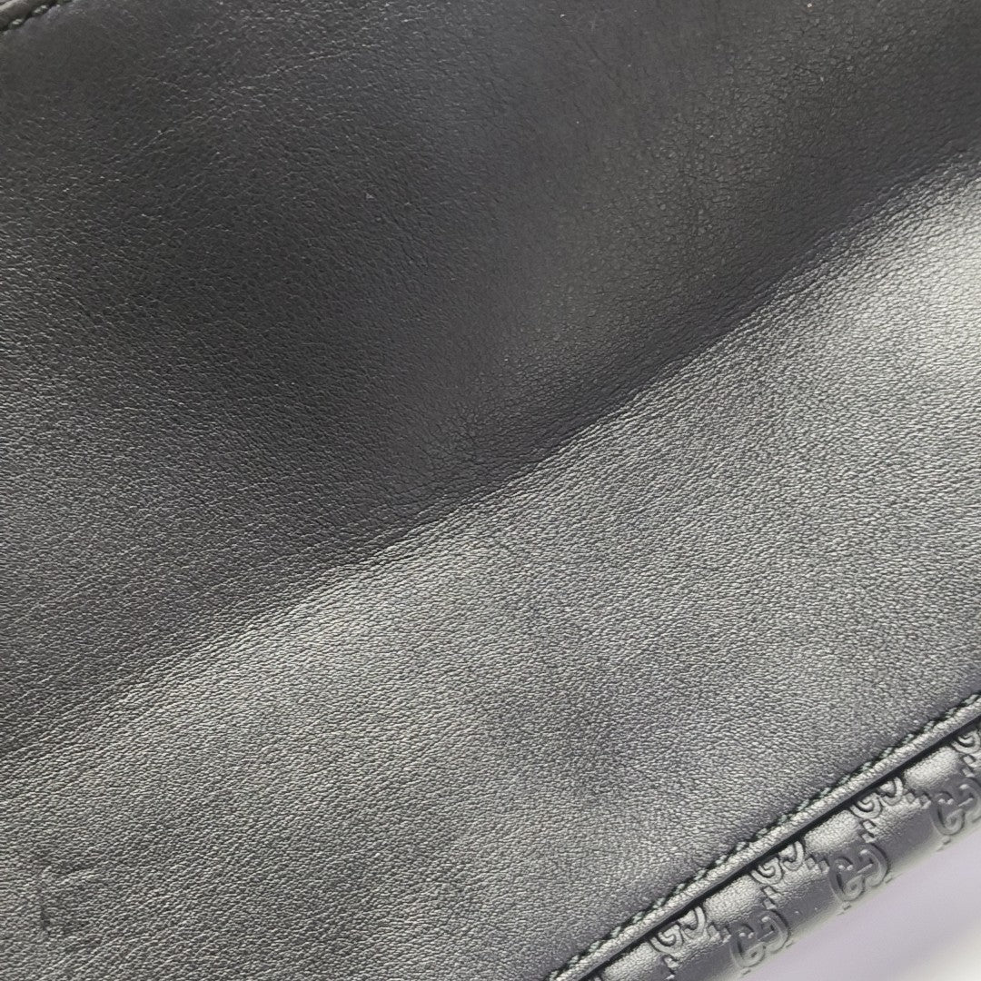 Microguccissima Monogram Calfskin Black