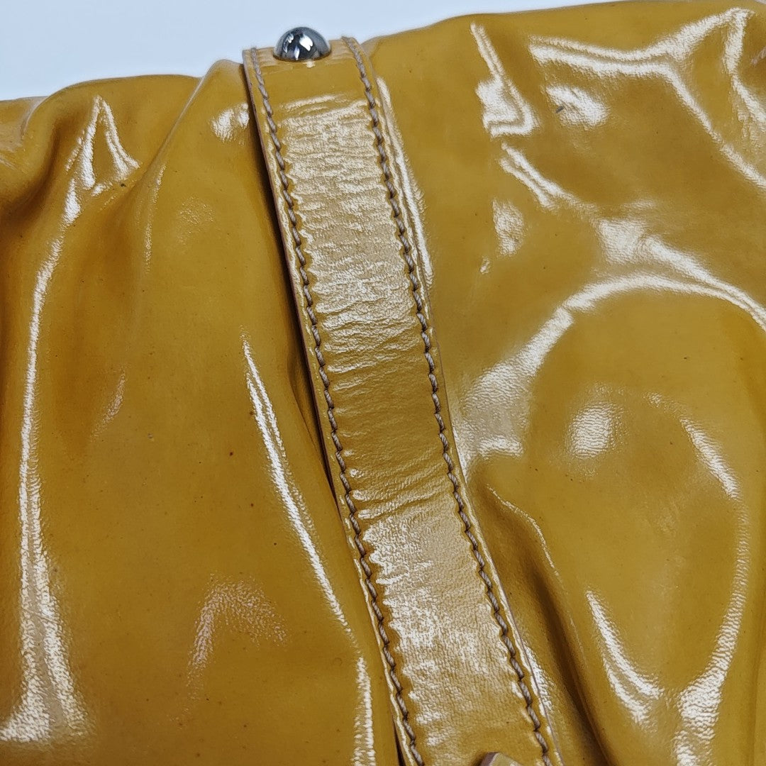 Calfskin Top Handle Bag Yellow