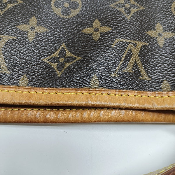 Monogram Coated Canvas Tote Bag Brown