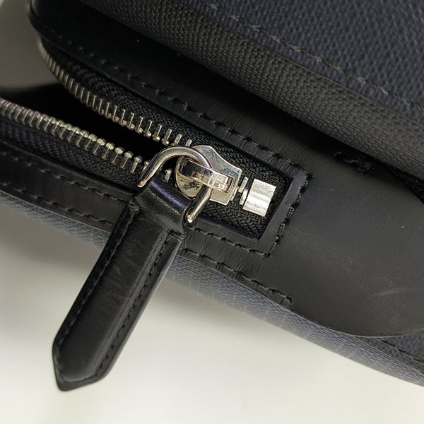 Coated Canvas Backpack Blue