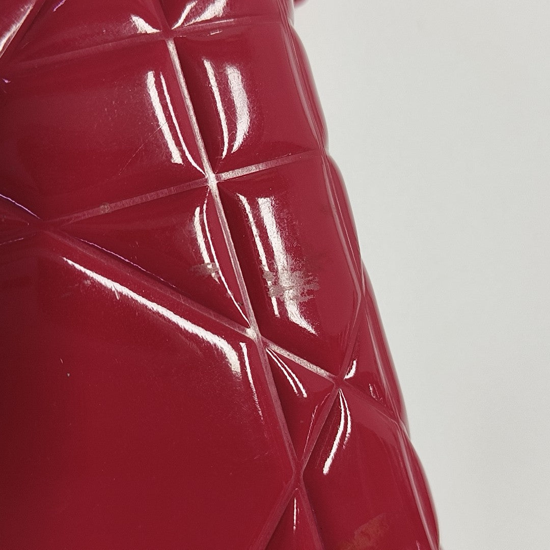 Cannage Calfskin Wallet Red