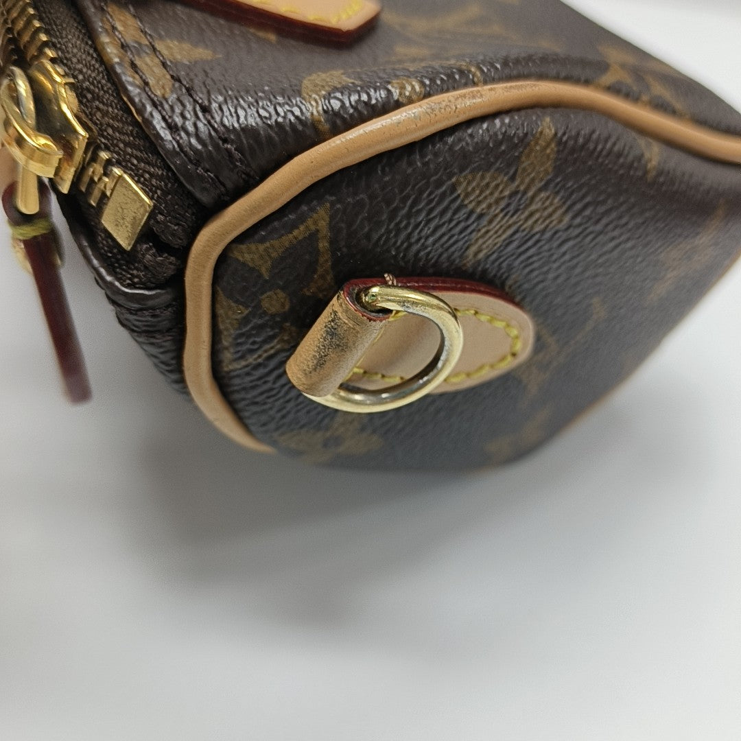 SPEEDY Nano Monogram Coated Canvas Brown